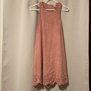 Suede t back dress